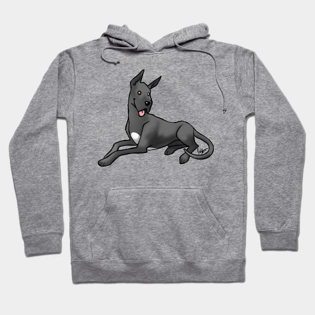 Dog - Great Dane - Black Hoodie by Jen's Dogs Custom Gifts and Designs